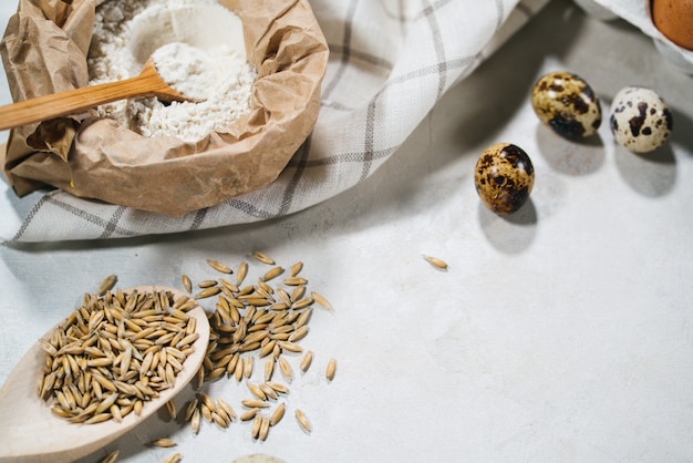 Natuurlijke ingrediënten voor het bakken