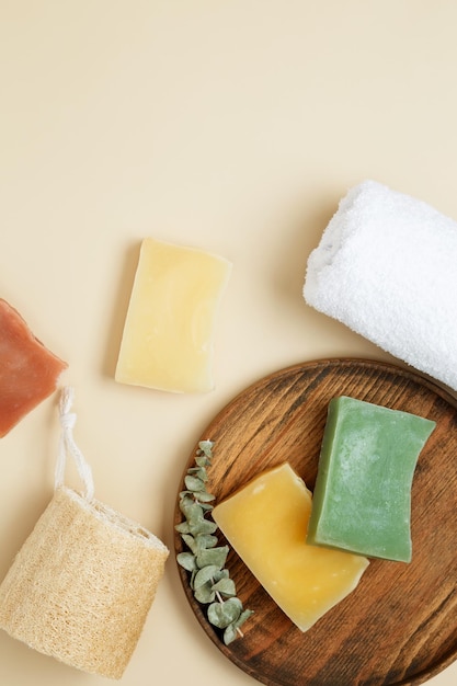 Natuurlijke milieuvriendelijke zeep met verschillende additieven