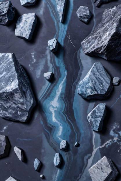 Natuurlijke minerale zwarte marmeren textuurachtergrond