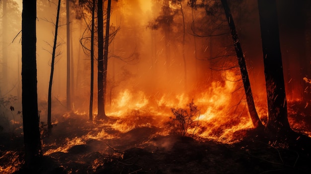 Natuurlijke ramp bosbranden bosbranden