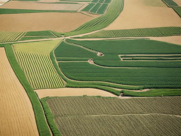 Natuurlijke schoonheid van het dorpsgewasveld