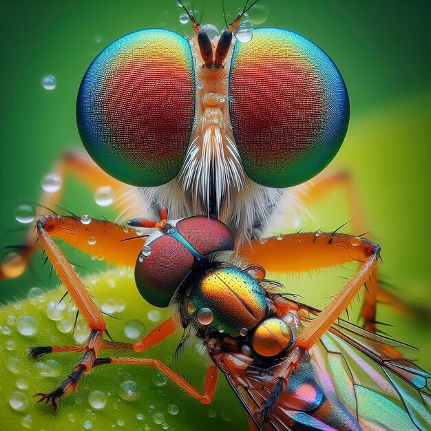 Natuurlijke schoonheid vastgelegd macro-beeld van insecten