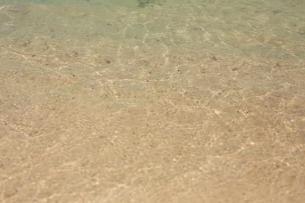 Natuurlijke textuur en achtergrond schittering van de zon op het water zandbodem