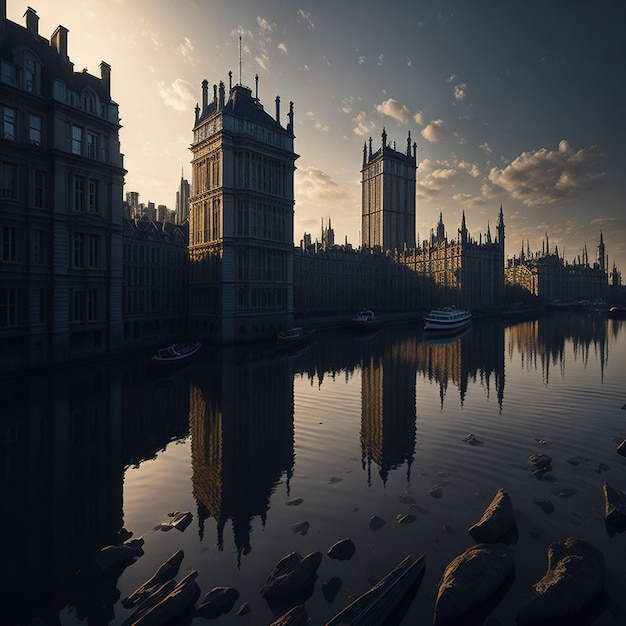 Natuurlijke uitstraling van de stad Londen