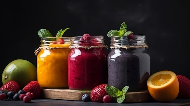 Natuurlijke verse smoothie Illustratie AI GenerativexA