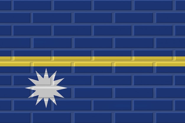 Nauru brick flag illustration