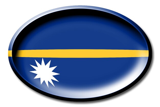 Foto nauru ronde landvlag op witte achtergrond