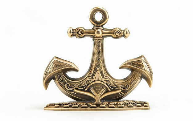 Photo nautical brass anchor paperweight