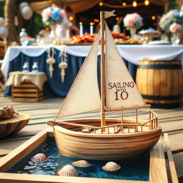 Nautical 'Sailing into 10' Birthday Party on the Dock