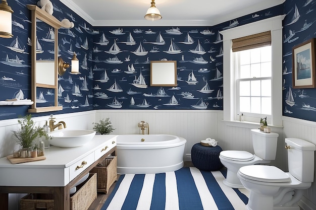 Photo nautical themed bathroom