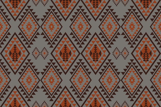 Navajo tribal vector seamless pattern Native American ornament Ethnic South Western decor style