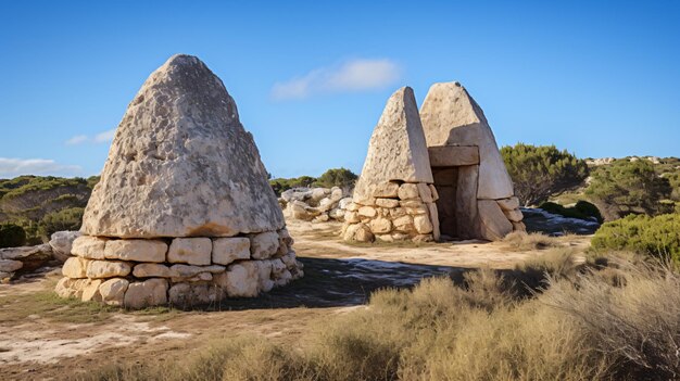 Photo naveta de tudons talayotic monuments in menorca