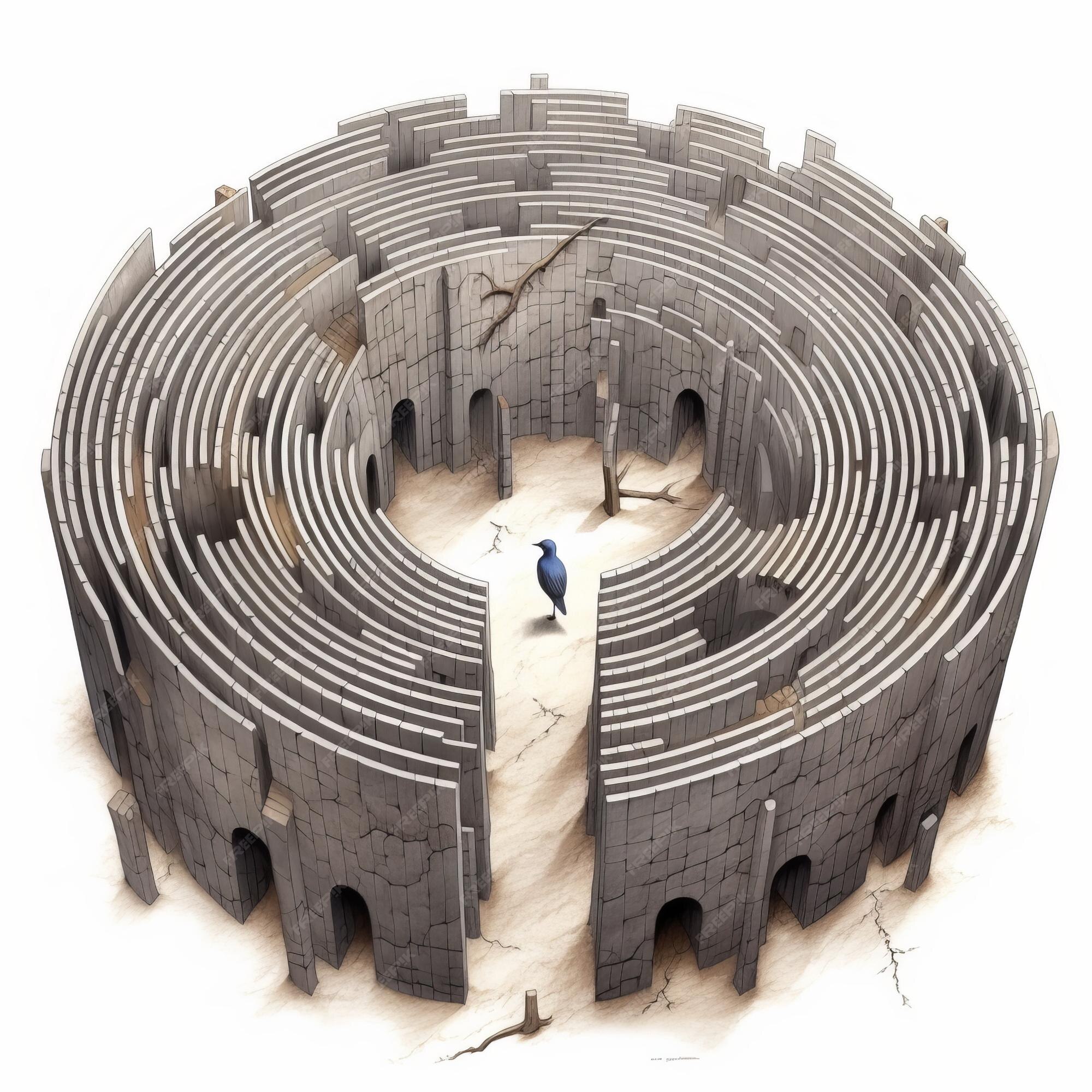 Premium AI Image  Navigating The Labyrinth Of The Mind