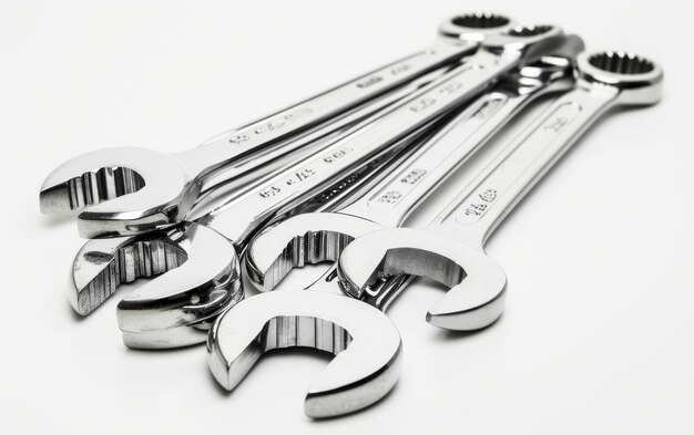 Navigating Repairs with the Perfect Wrench Set On White Background