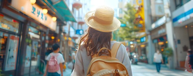 写真 都市風景をナビゲートする 若い女性 友達と都市冒険に乗り出します 概念 友情 都市探検 冒険 都市生活 若い女性