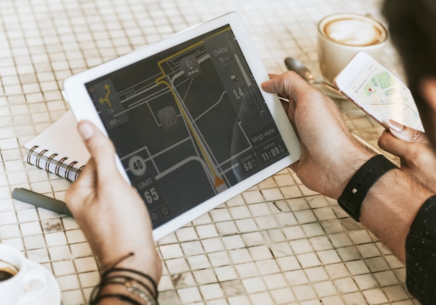 Navigation application on a tablet