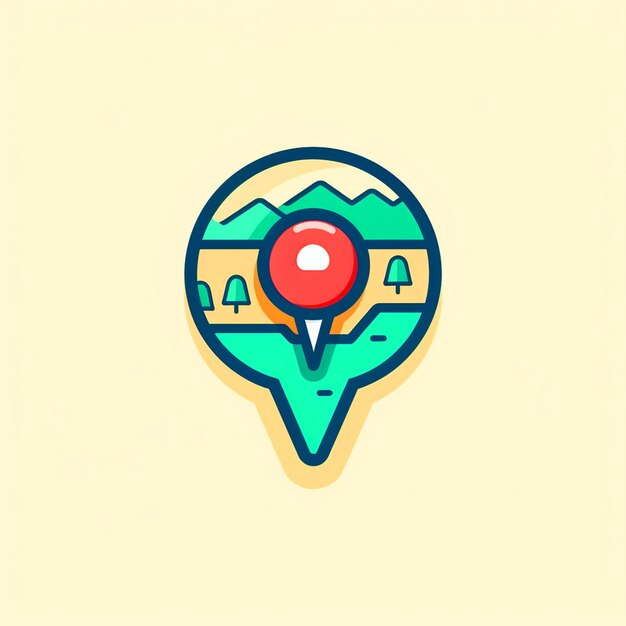 Photo navigation icon illustration on isolated background