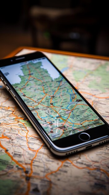 Фото Навигация в польше мобильный телефон на туристических картах вертикальные обои для мобильного телефона