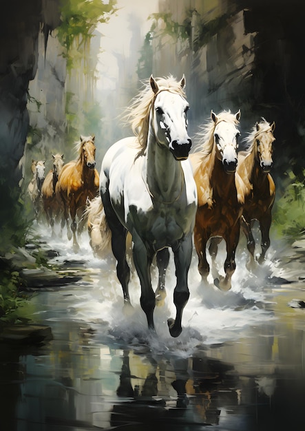 Navigators through the rivers of unity horses lead us on a voyage where the currents of shared emot