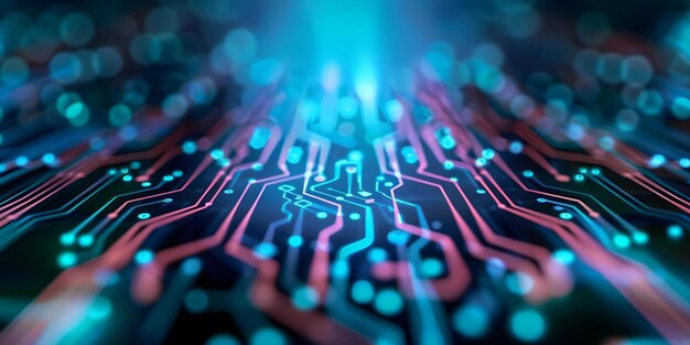 Navigeren in het digitale landschap van microprocessor circuits architectuur en embedded systems programmering Concept Microprocessor circuit embedded systems programming Digital Landscape