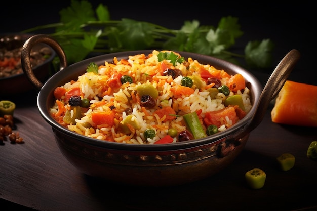 Navratan gemengde groente biryani