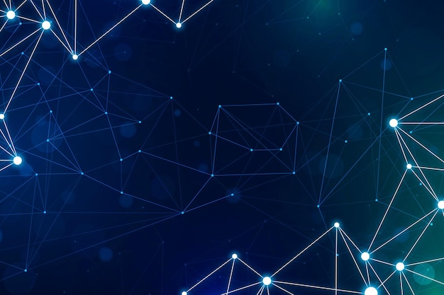 Navy Blue Futuristic Technology Linktree Achtergrondconnectiviteit