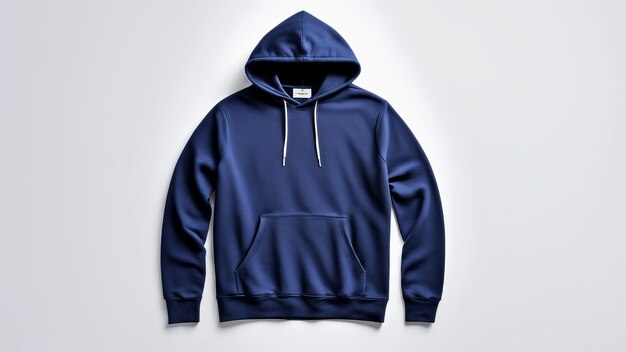 navy blue hoodie isolated on white background