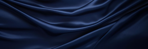 Navy blue silk satin Silky shiny fabric Dark background