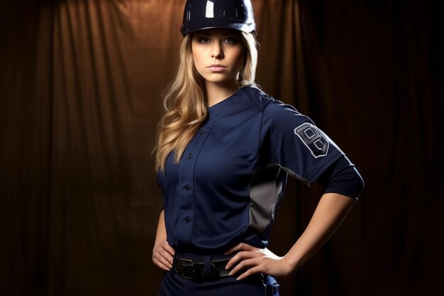 Foto uniforme da softball blu navy