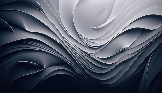 Navy blue wave background Generative AI