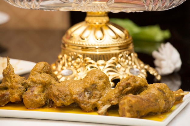 Photo nawabi food mutton curry with gravy this types of food are too flavourful and delicious