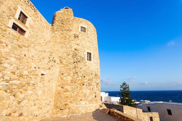 Naxos Kastro oude stadstorenmuren, Naxos-eiland in Griekenland