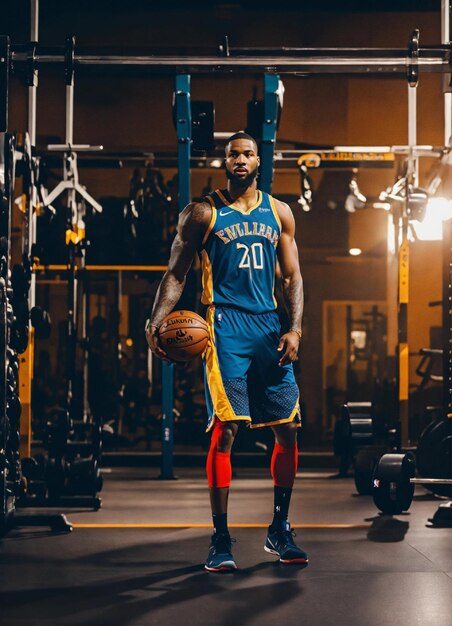 Nba player in the gym