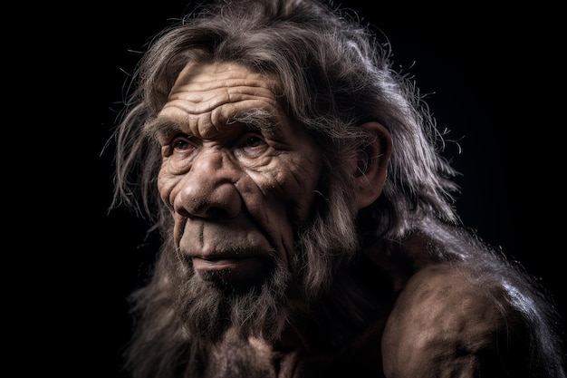 Neanderthaler prehistorische caverman-rots Genereer Ai