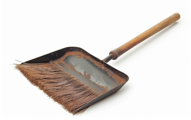 A Neat Home with the Stylish Dustpan On white Background