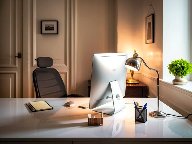 Neat and tidy desk setup for an organized and efficient workspace