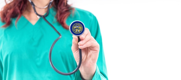 Nebraska national healthcare system, nebraska female doctor with stethoscope