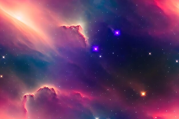 写真 宇宙の星雲と銀河 抽象的な宇宙の背景 aiが生成したコンテンツ