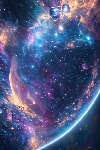 Foto sfondo cosmico della nebulosa