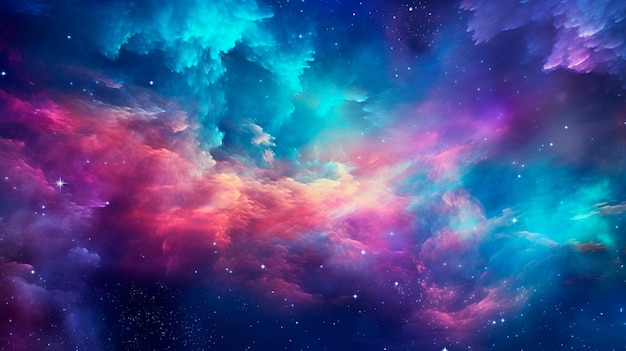 깊은 우주에 있는 성운 (Nebula in Deep Space Science Fiction)
