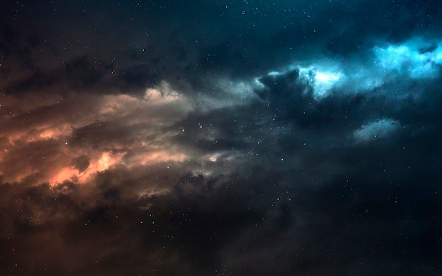 Nebula een interstellaire wolk van sterrenstof. Deep space-afbeelding, sciencefictionfantasie in hoge resolutie, ideaal voor behang en print. Elementen van deze afbeelding geleverd door NASA