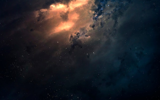 Nebula een interstellaire wolk van sterrenstof. Deep space-afbeelding, sciencefictionfantasie in hoge resolutie, ideaal voor behang en print. Elementen van deze afbeelding geleverd door NASA