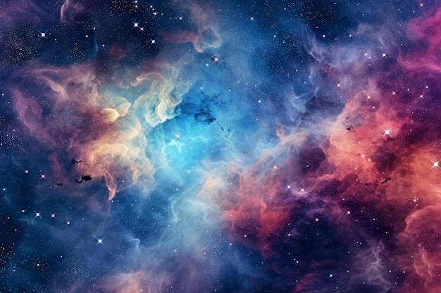 Nebula galaxies and dust in space Abstract background