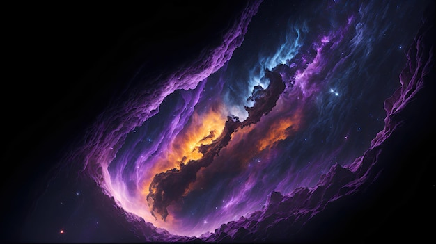 Nebula and galaxies in space Abstract cosmos background