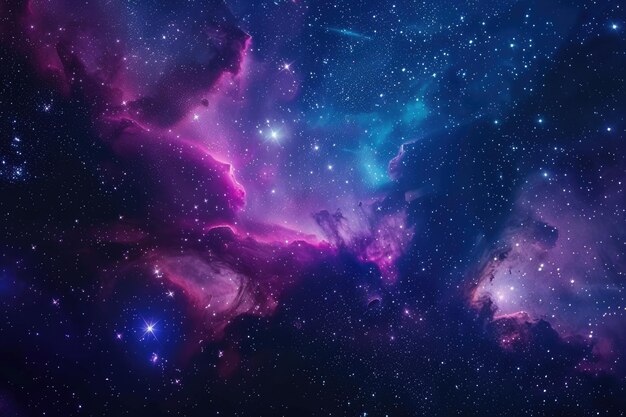 Foto nebulose, galassie e stelle universo colorato e spazio profondo ai generato