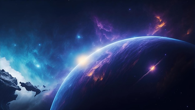 Nebula Galaxy Achtergrond Kosmos Wolken En Prachtige Universum Nachtsterren Generatieve AI