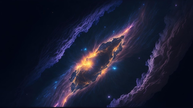 Nebula Galaxy Background Cosmos Clouds And Beautiful Universe Night Stars Generative AI