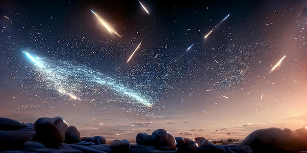 nebula milkyway and galaxies in space 3d