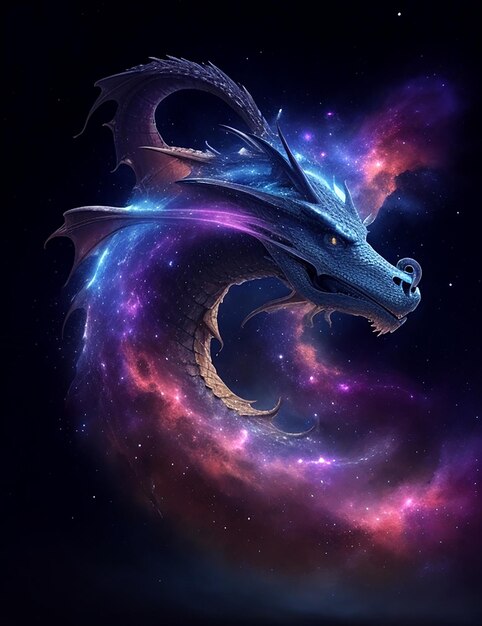 Nebula shaped of a Dragon