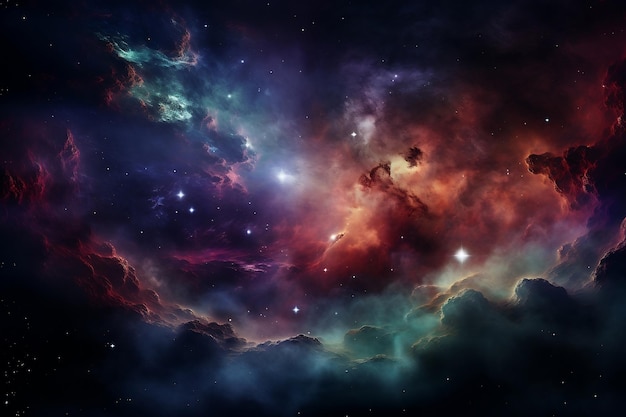 Nebula Space Explosion Background met ruimte voor activa AI